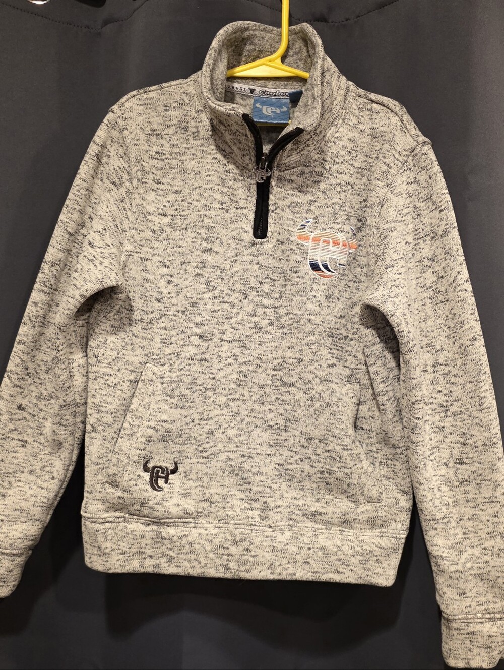 Cowboy Hardware Boys 1/4 Zip Pullover Oatmeal Small 6